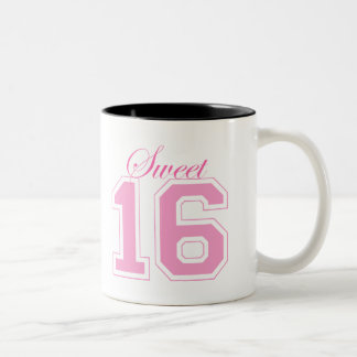 Sweet Sixteen (Script) Two-Tone Coffee Mug