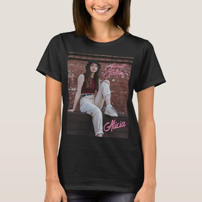 Sweet Sixteen Shirt with personalized name photo (Front)