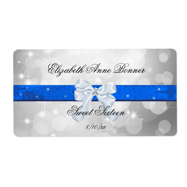 Sweet Sixteen, Silver, Blue, Faux Satin (Front)