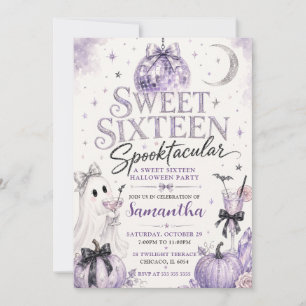 Sweet Sixteen Spooktacular Pastel Glam Party Invitation