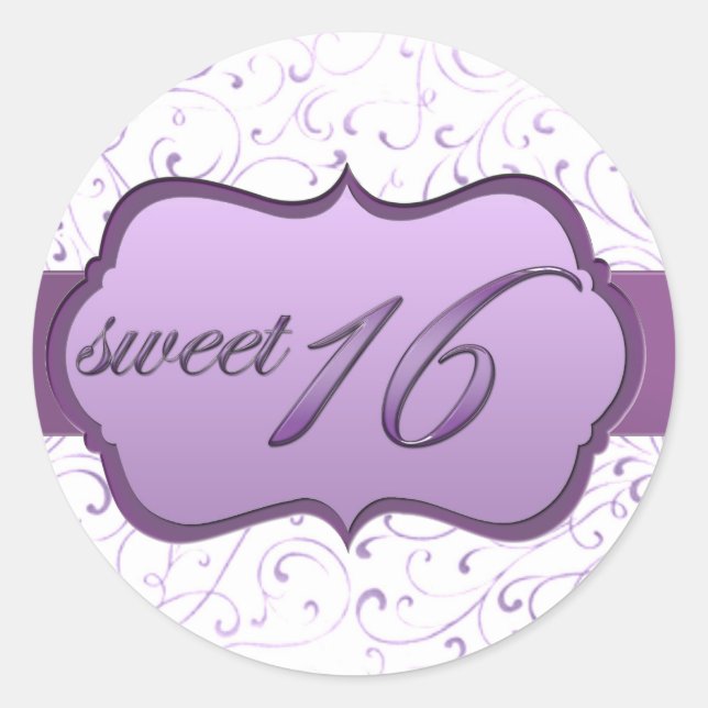"Sweet Sixteen" Sticker (Front)