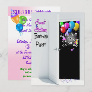 Sweet Sixteen Surprise Party Invitation