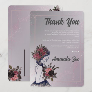 Sweet Sixteen Thank You card