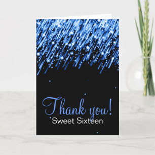Sweet Sixteen Thank You Falling Stars Blue