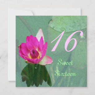 sweet sixteen waterlily invitation