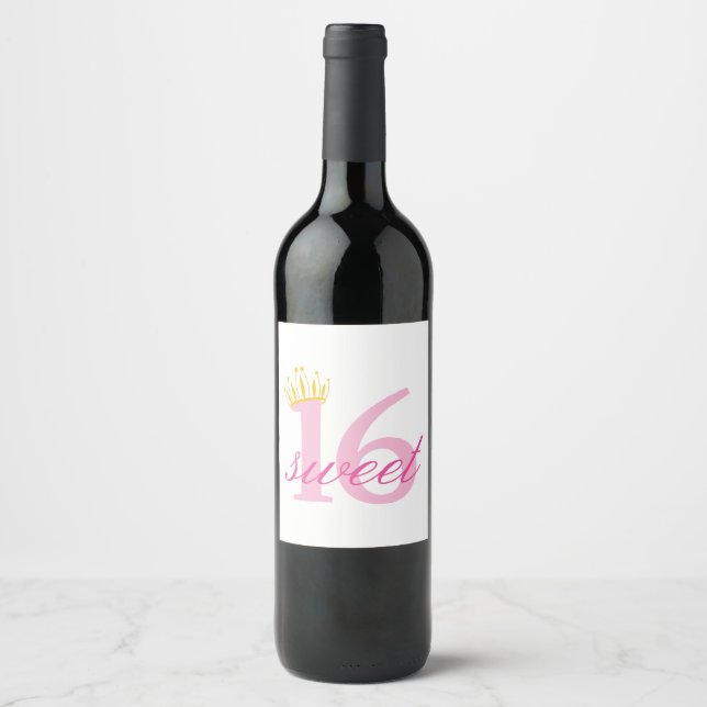 Sweet Sixteen Wine Label (Front)