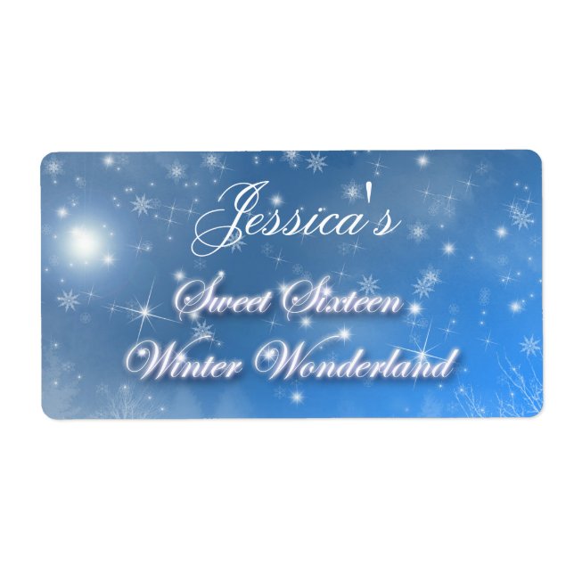 Sweet Sixteen, Winter Wonderland, Water Label (Front)