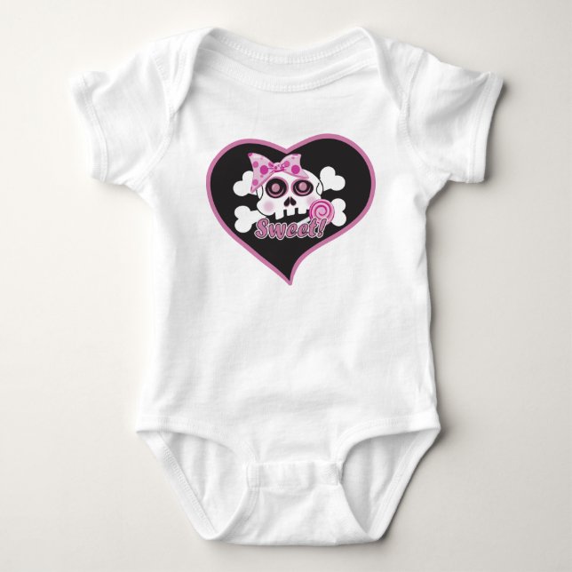 Sweet Skull Baby Bodysuit (Front)