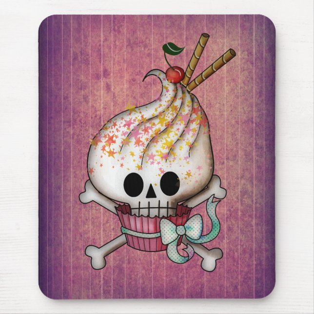 Sweet Skull Cupcake Mouse Mat (Front)