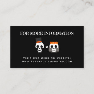 Sweet Skulls Wedding Website Enclosure Card