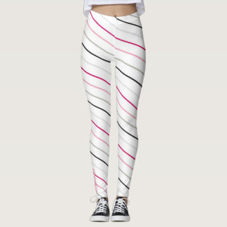 Sweet & Sleek: Diagonal Candy-Stripe Leggings