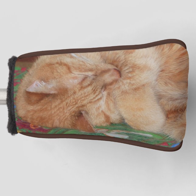 Sweet Sleeping Ginger Boy Golf Head Cover (Front)