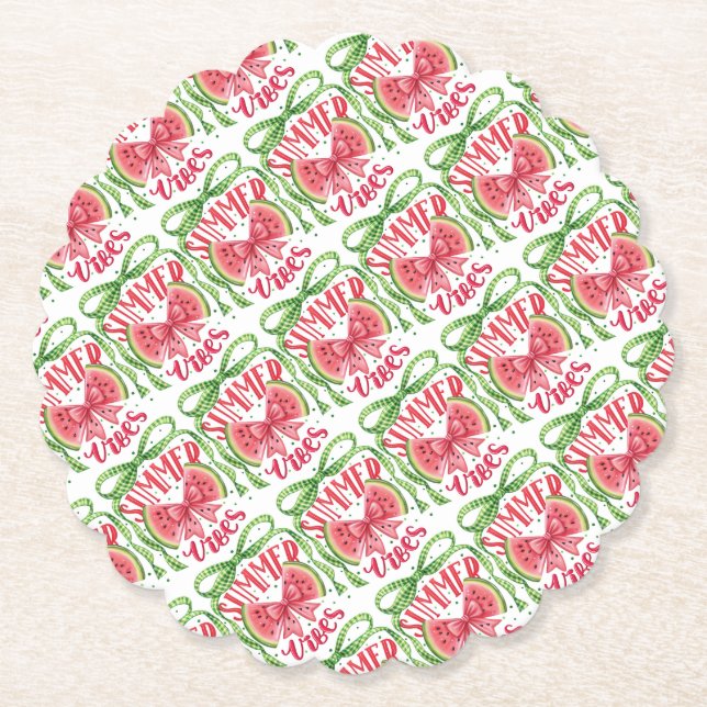 Sweet Slice of Summer Paper Coaster (Front)