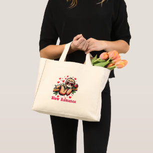 Sweet Sloth Moments: Valentine's Day Slow Romance Mini Tote Bag