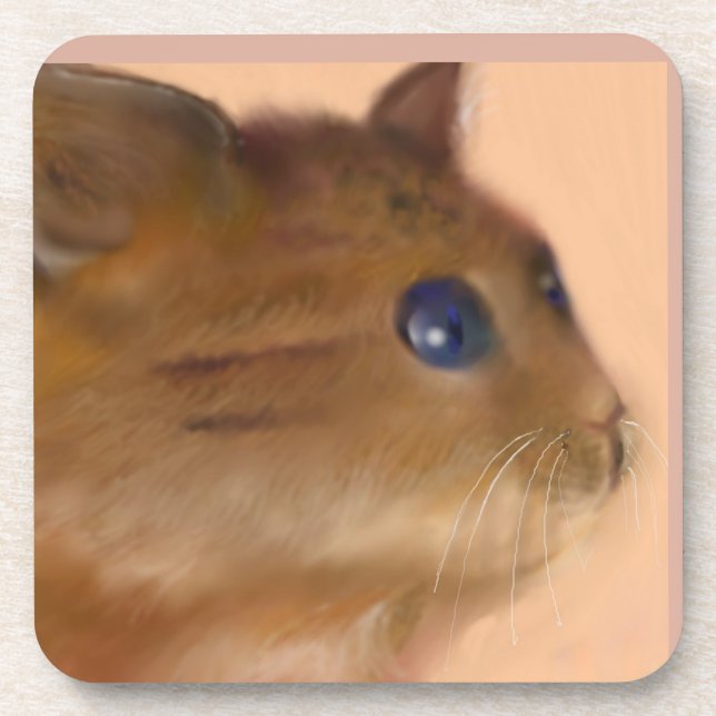 Sweet ,smart cats coaster (Front)