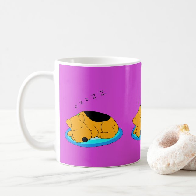 Sweet Snoring Puppy Dog Mug (With Donut)