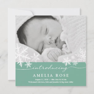 Sweet Snowflakes   Baby Announcement