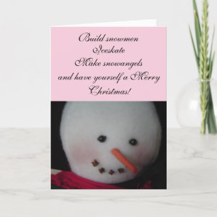 Sweet Snowman Holiday Card