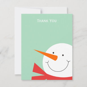 Sweet Snowman Thank You Card