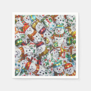 Sweet Snowmen paper napkin