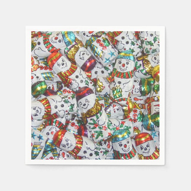 Sweet Snowmen paper napkin (Front)