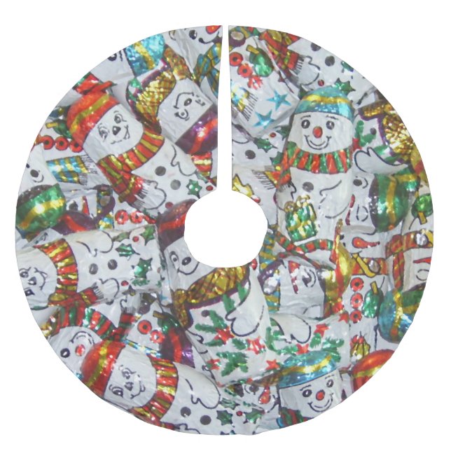 Sweet Snowmen tree skirt (Front)