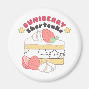 Sweet Snuggles: Buniberry Shortcake Delight Magnet