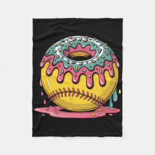 Sweet Softll Drip Donut Dessert Sports Player Fan Fleece Blanket