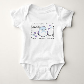 Sweet Soul - Cute Kawaii Blue Bird Baby Bodysuit