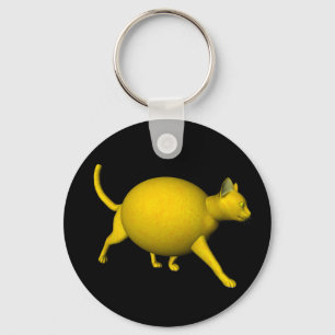 Sweet-Sour Lemon Cat Key Ring