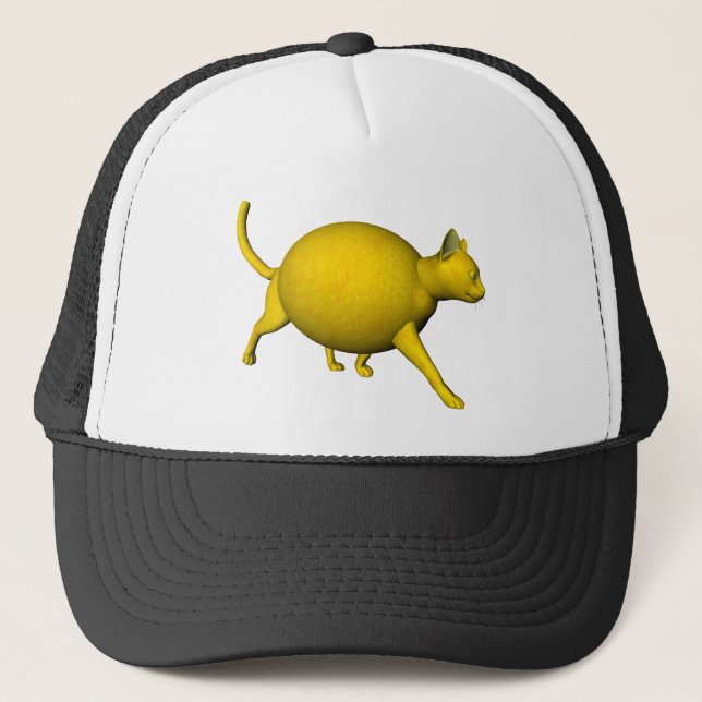 Sweet-Sour Lemon Cat Trucker Hat (Front)