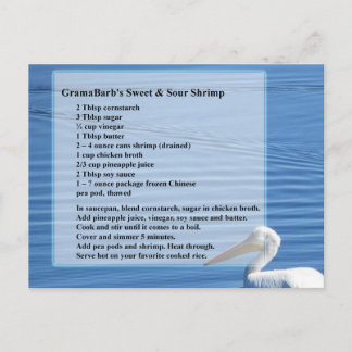 Sweet & Sour Shrimp Recipe Postcard