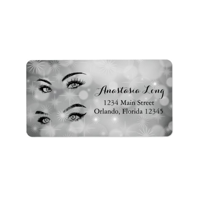 Sweet, Sparkly Silver Eyes Label (Front)