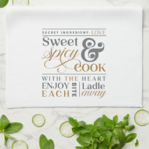 Sweet & Spicy Cook Funny Cooking Tea Towel