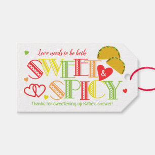 Sweet Spicy Fiesta Bridal Shower Favour Gift Tags