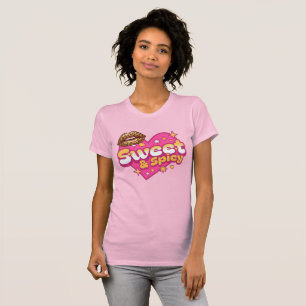 Sweet & Spicy Leopard Lips Retro Heart T-Shirt