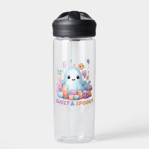 Sweet & Spooky – Cute Pastel Blue Ghoul Water Bottle