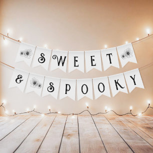 Sweet & Spooky Gothic Flower tattoo Baby Shower Bunting