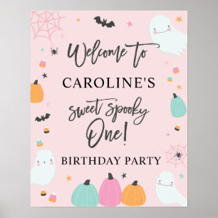 Sweet Spooky One 1st Birthday Party Welcome Sign