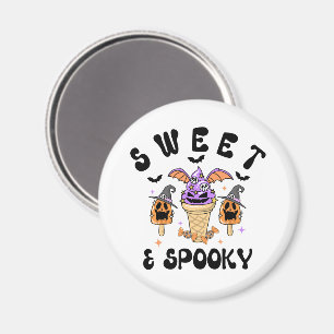 Sweet & Spooky Retro Halloween Ice Cream Cones Magnet