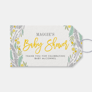 Sweet Sprigs Gender Neutral Baby Shower Gift Tag