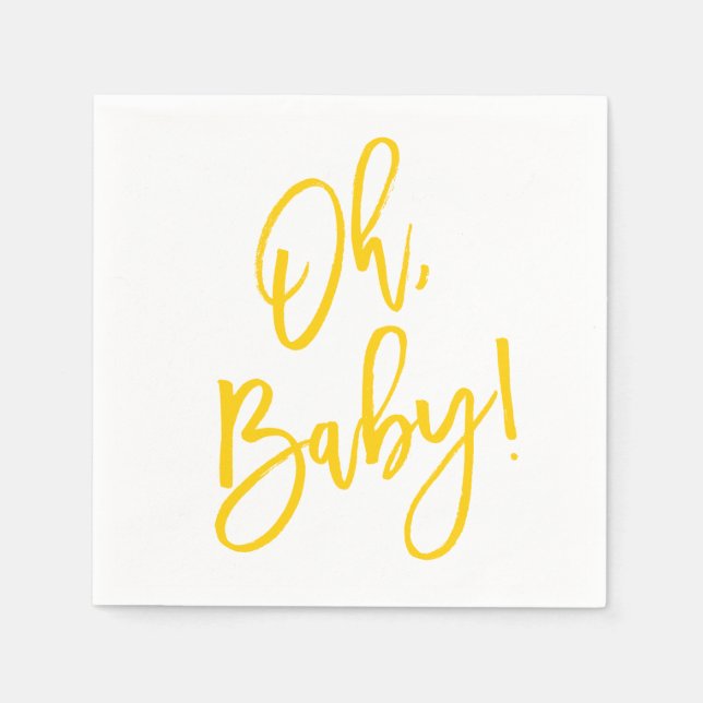 Sweet Sprigs Gender Neutral Baby Shower Napkin (Front)