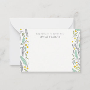 Sweet Sprigs Gender Neutral Parent Advice Card