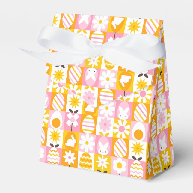 Sweet Spring Easter Patchwork  Favour Box (Front Side)