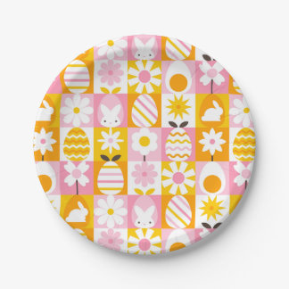 Sweet Spring Easter Patchwork  Paper Plate