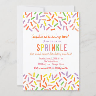 Sweet Sprinkle Birthday Party Invitation