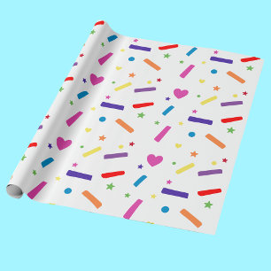 Sweet Sprinkle Birthday Party Theme Wrapping Paper