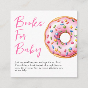 Sweet Sprinkle Doughnuts Baby Shower Books Request Enclosure Card