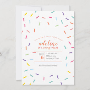 Sweet Sprinkles Birthday Party Invitation