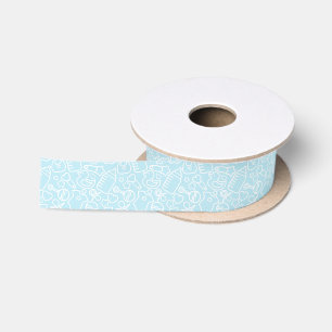 Sweet Sprinkles Blue Satin Ribbon
